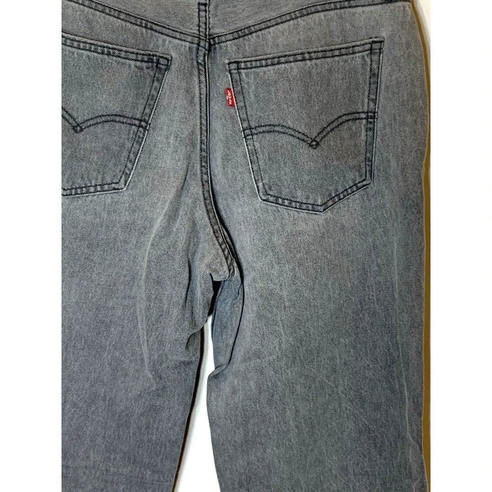NEW Levis Jeans Womens 29 Gray Lo Pro Straight Leg Mid Rise 100% Cotton Splatter